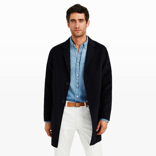 Club Monaco Color Blue Unlined Topcoat