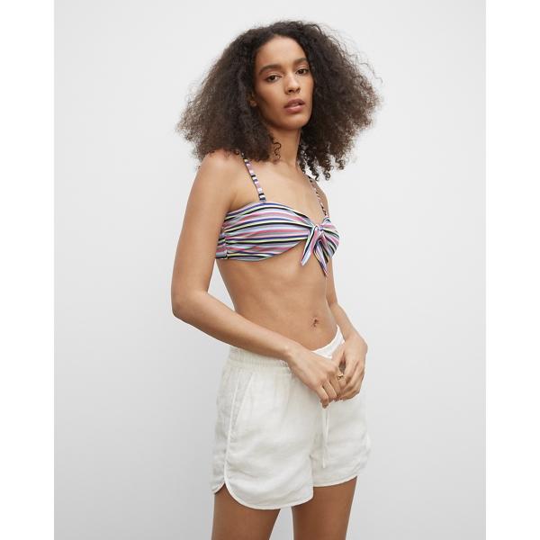 Club Monaco Solid & Striped Roux Bikini Top