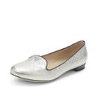 Club Monaco Color Silver Mackenzie Metallic Slipper In Size 36