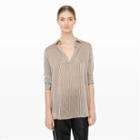 Club Monaco Color Brown Coriss Silk Top In Size L