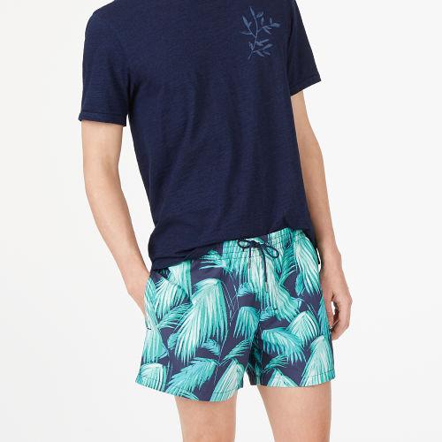 Club Monaco Color Green Arlen Palm Fronds Swim Trunk