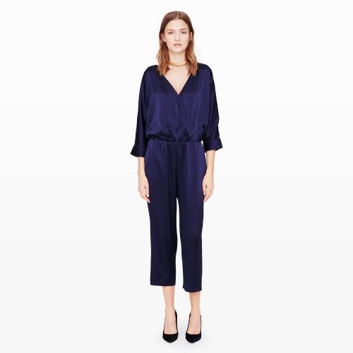 Club Monaco Color Blue Briley Silk Jumper In Size 0
