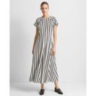 Club Monaco Black Stripe Striped Midi Dress