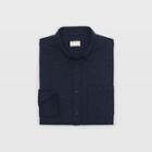 Club Monaco Color Blue Slim Donegal Twill Shirt