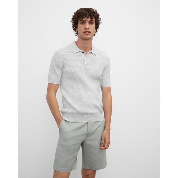 Club Monaco Short Sleeve Cable Polo