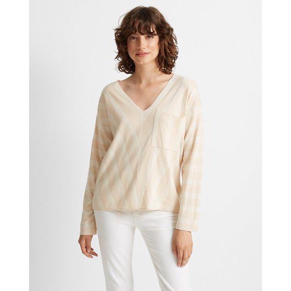 Club Monaco Praline Striped Cashmere Sweater