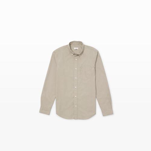 Club Monaco Color Brown Slim-fit Bd Wash Poplin Shirt