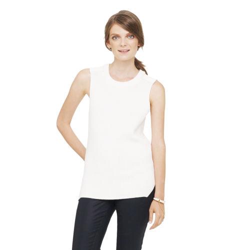 Club Monaco Color White Karla Shell Sweater In Size M