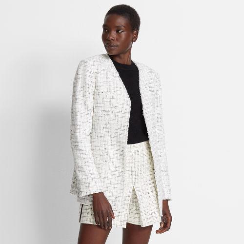 Club Monaco Color Blue Marrylynne Tweed Jacket