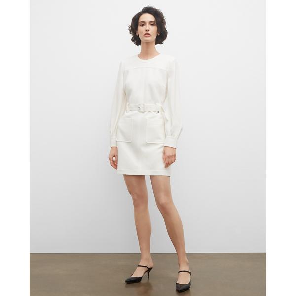 Club Monaco Long Sleeve Belted Pocket Dress