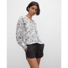Club Monaco V-neck Balloon Sleeve Top