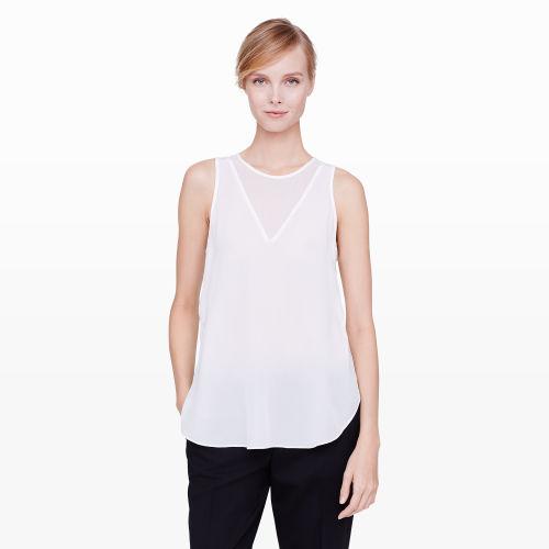 Club Monaco Color White Adee Top In Size L