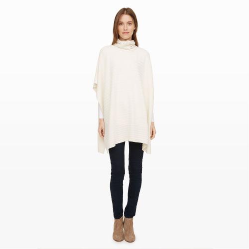 Club Monaco Color White Keara Cashmere Poncho In Size Xs/s