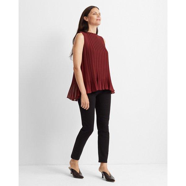 Club Monaco Currant Pleated Swing Top