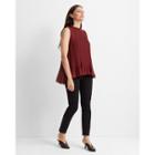 Club Monaco Currant Pleated Swing Top