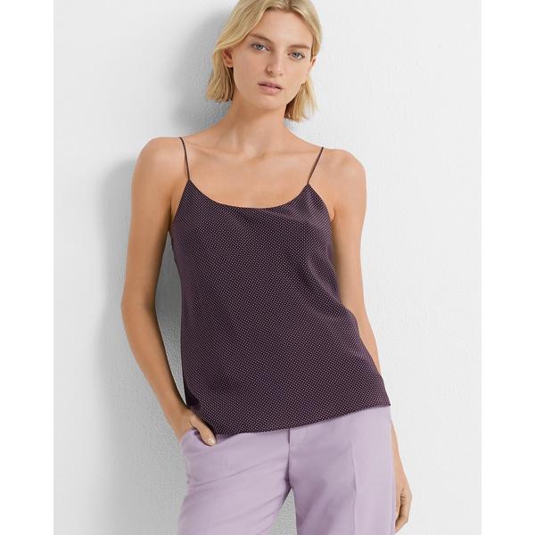 Club Monaco Purple Micro Dot Haldys Silk Camisole
