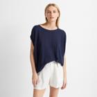 Club Monaco Navy Cashmere Shell Sweater