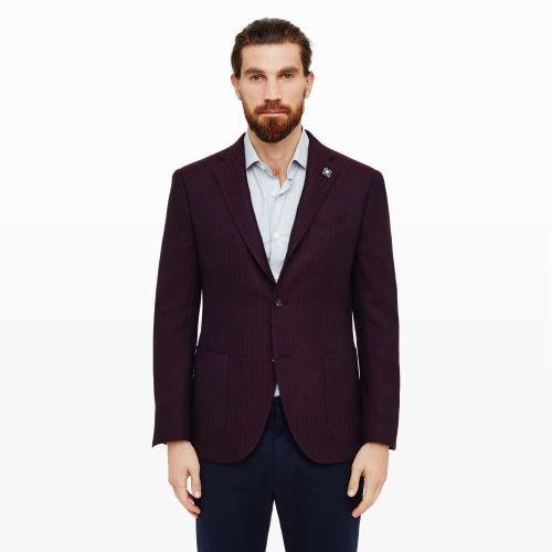 Club Monaco Color Blue Lardini Herringbone Blazer