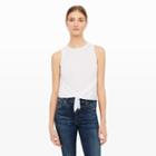Club Monaco Color White Sofye Tie-front Tank