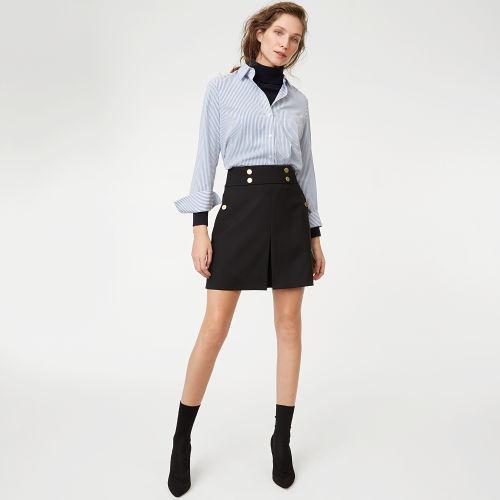 Club Monaco Color Black Polisey Skirt
