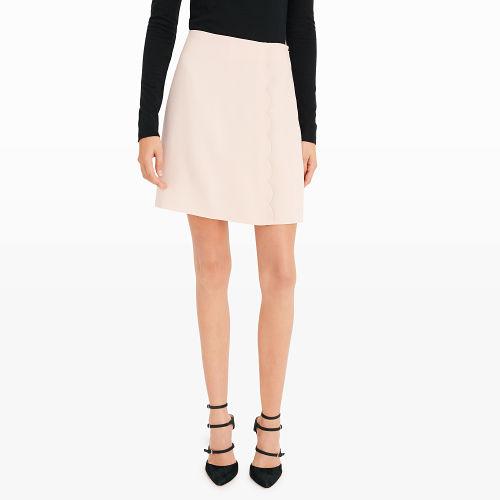Club Monaco Color Foundation Vidita Scalloped Skirt