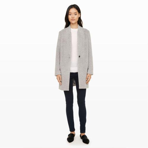 Club Monaco Color Grey Byella Coat In Size L