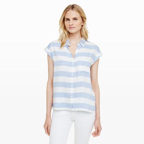Club Monaco Color Blue Gayla Sleeveless Shirt