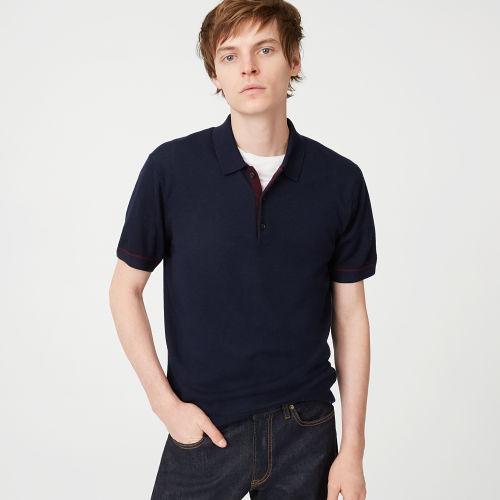 Club Monaco Color Blue Tipped Merino Polo