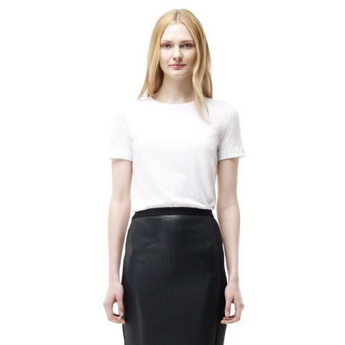 Club Monaco Color White Ella Crewneck Tee In Size Xs