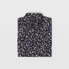 Club Monaco Color Blue Slim Abstract Cheetah Shirt