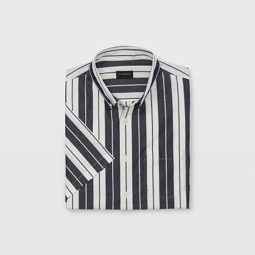 Club Monaco Slim Short-sleeve Line Shirt