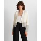 Club Monaco Cream Multi Textured Jacket