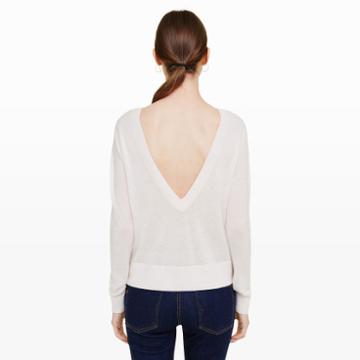 Club Monaco Color Whisper Pink Jacquetta Cashmere Sweater