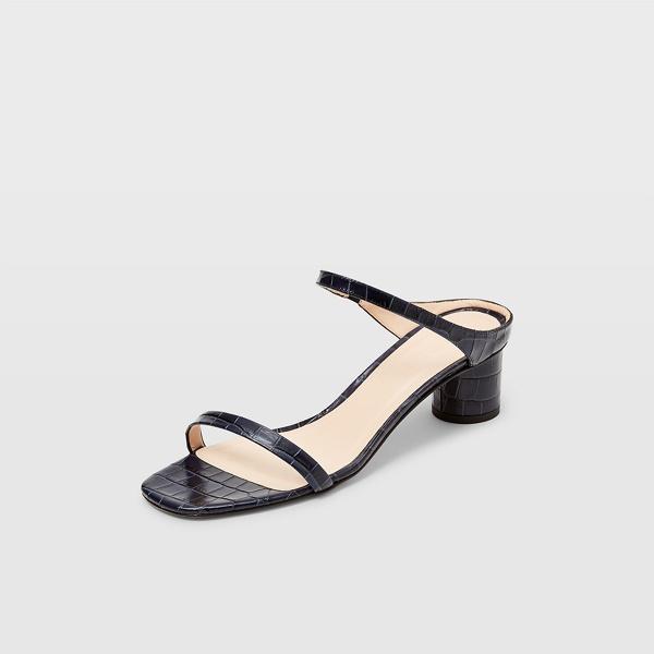 Club Monaco Navy Marnee Leather Sandal