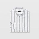 Club Monaco White Multi Slim Stripe Shirt
