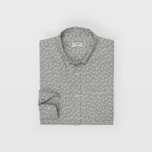 Club Monaco Color Grey Flannel Floral Shirt