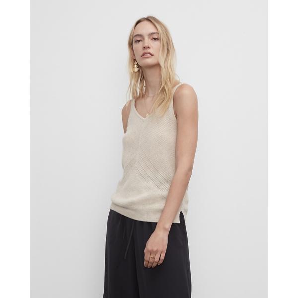 Club Monaco Pointelle Cashmere Tank