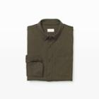 Club Monaco Color Military Green Slim Soft Twill Shirt