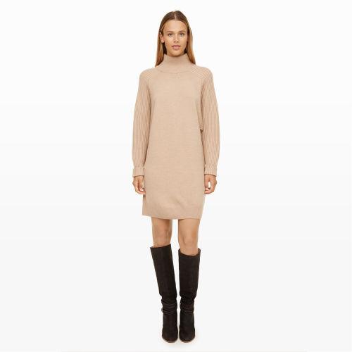 Club Monaco Color Brown Raychel Turtleneck Dress In Size Xs