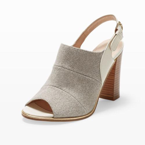 Club Monaco Color Grey Ava Flannel Sandal In Size 38