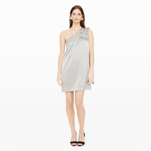 Club Monaco Color Silver Karena One-shoulder Dress