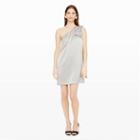 Club Monaco Color Silver Karena One-shoulder Dress