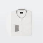 Club Monaco Color White Ls Varsity Shirt