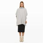 Ib Color Grey Keara Cashmere Ribbed Poncho