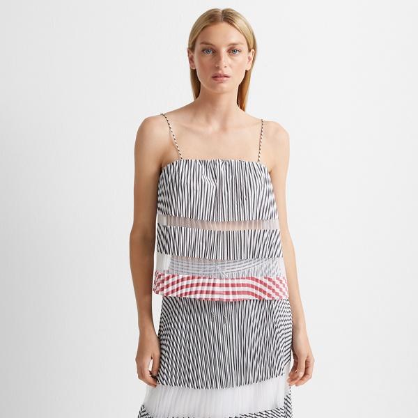 Club Monaco Multi Stripe Sunburst Tank