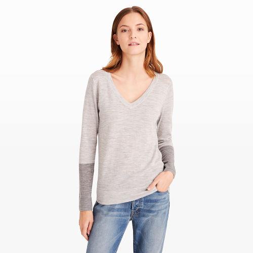 Club Monaco Color Grey Agnes Cuff-block Sweater