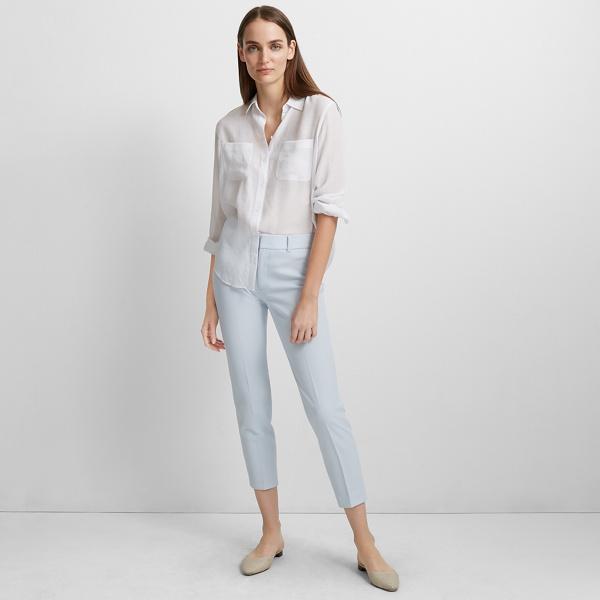 Club Monaco Light Blue Remi Textured Pant