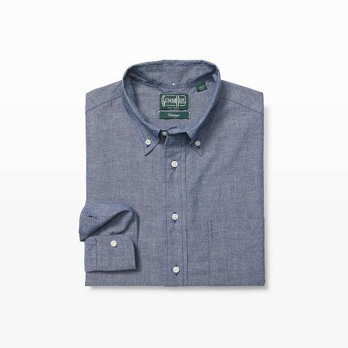 Club Monaco Color Blue Gitman Bd Chambray Shirt