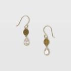 Club Monaco Color Gold Crystal Disk Earring