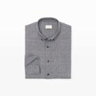 Club Monaco Color Grey Slim Houndstooth Flannel Shirt